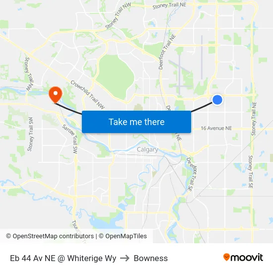 Eb 44 Av NE @ Whiterige Wy to Bowness map