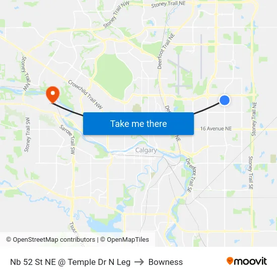 Nb 52 St NE @ Temple Dr N Leg to Bowness map