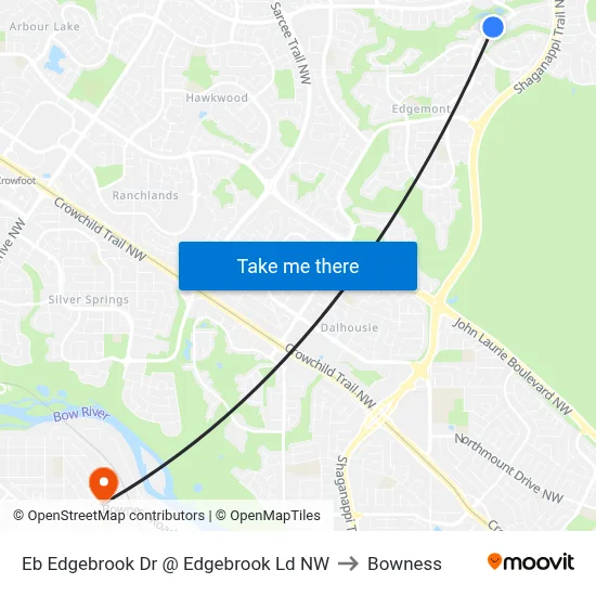 Eb Edgebrook Dr @ Edgebrook Ld NW to Bowness map