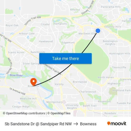 Sb Sandstone Dr @ Sandpiper Rd NW to Bowness map