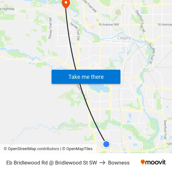 Eb Bridlewood Rd @ Bridlewood St SW to Bowness map