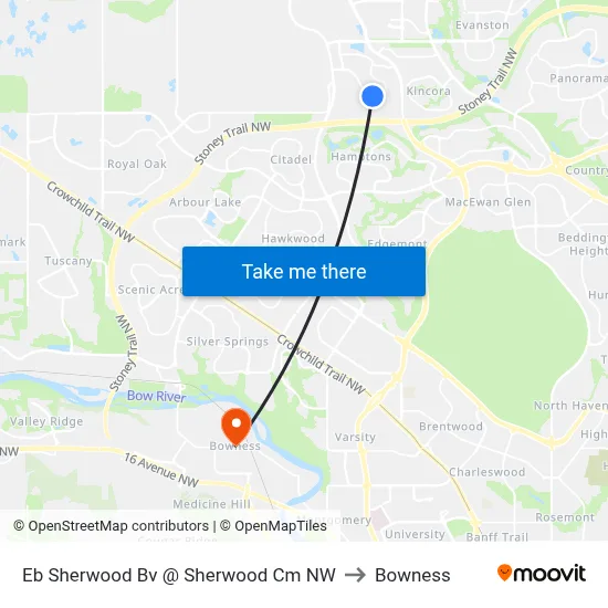 Eb Sherwood Bv @ Sherwood Cm NW to Bowness map