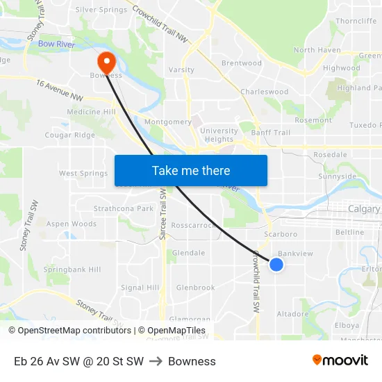 Eb 26 Av SW @ 20 St SW to Bowness map