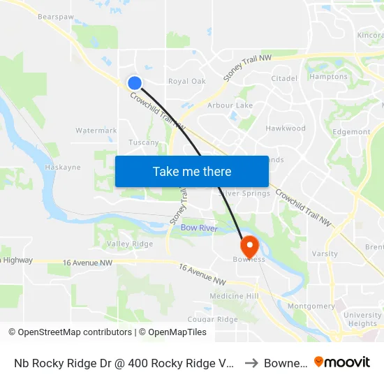 Nb Rocky Ridge Dr @ 400 Rocky Ridge  Vw NW to Bowness map