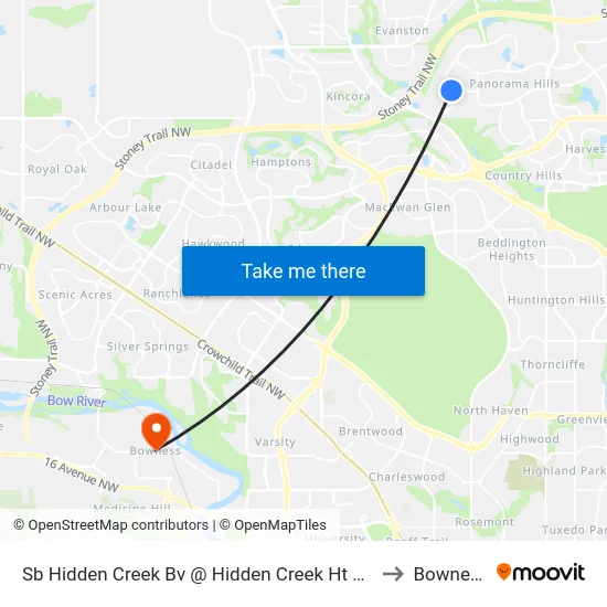 Sb Hidden Creek Bv @ Hidden Creek Ht NW to Bowness map