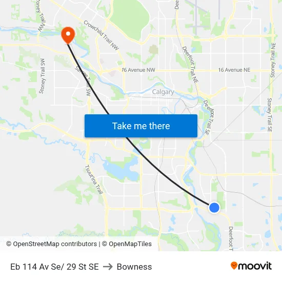 Eb 114 Av Se/ 29 St SE to Bowness map