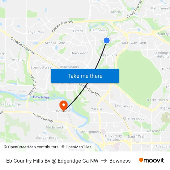 Eb Country Hills Bv @ Edgeridge Ga NW to Bowness map