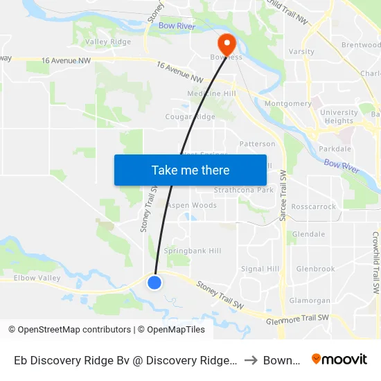 Eb Discovery Ridge Bv @ Discovery Ridge Ci SW to Bowness map