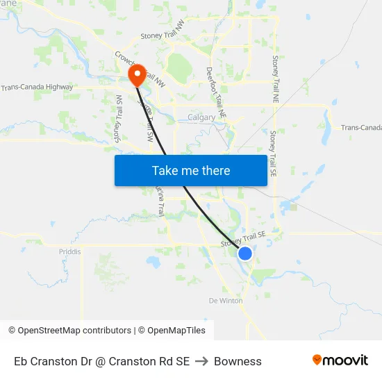 Eb Cranston Dr @ Cranston Rd SE to Bowness map