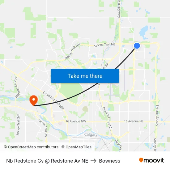 Nb  Redstone Gv @  Redstone Av NE to Bowness map