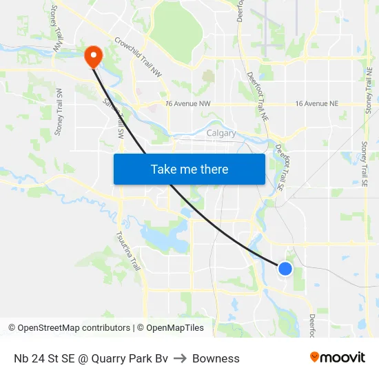 Nb 24 St SE @ Quarry Park Bv to Bowness map
