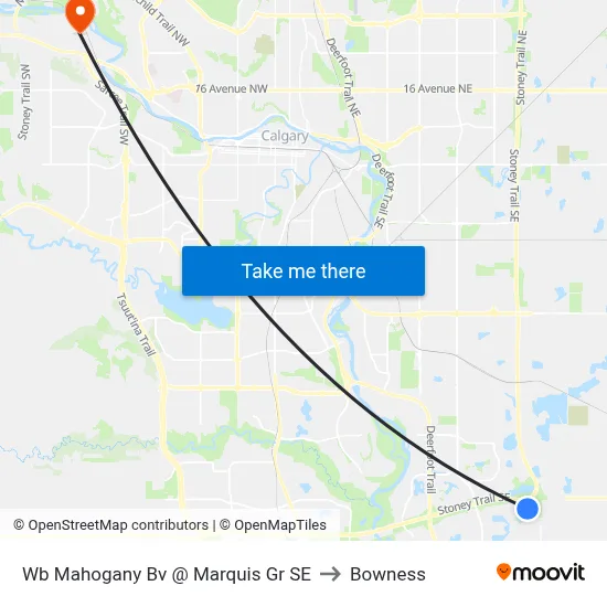 Wb Mahogany Bv @ Marquis Gr SE to Bowness map