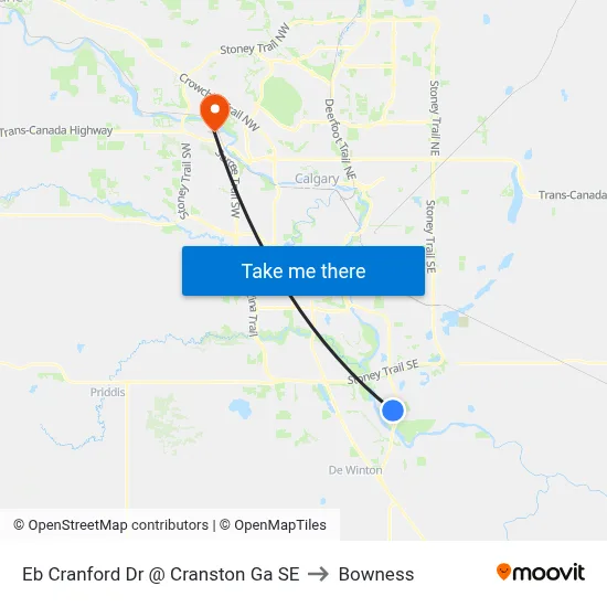 Eb Cranford Dr @ Cranston Ga SE to Bowness map