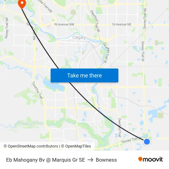 Eb Mahogany Bv @ Marquis Gr SE to Bowness map