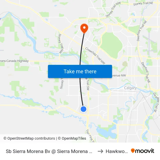 Sb Sierra Morena Bv @ Sierra Morena Ci SW to Hawkwood map
