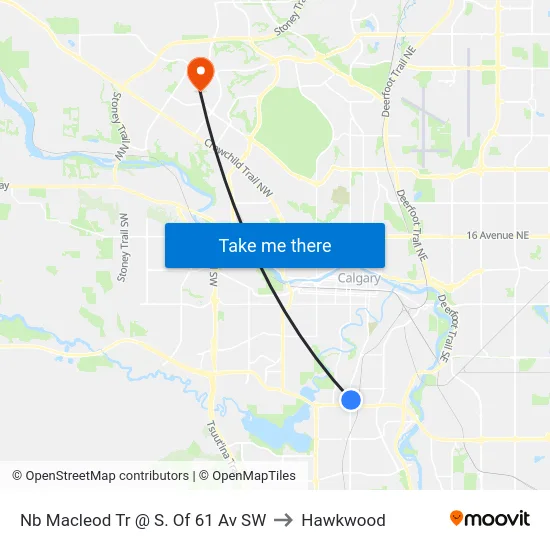 Nb Macleod Tr @ S. Of 61 Av SW to Hawkwood map