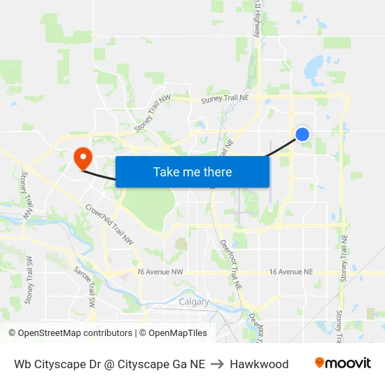 Wb Cityscape Dr @ Cityscape Ga NE to Hawkwood map