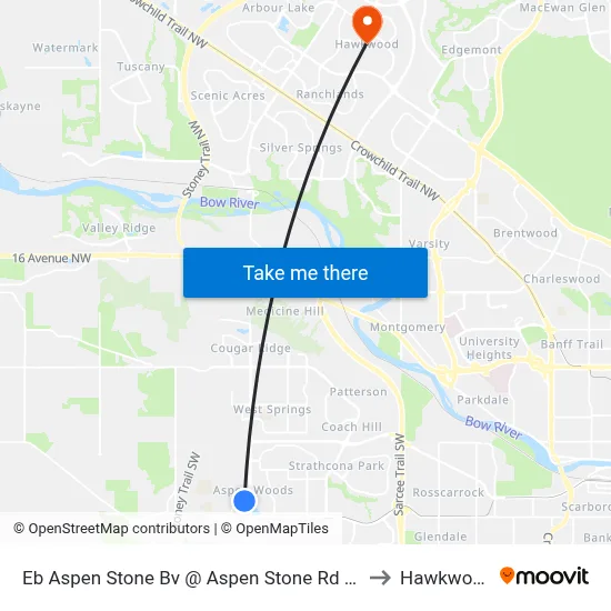 Eb Aspen Stone Bv @ Aspen Stone Rd SW to Hawkwood map