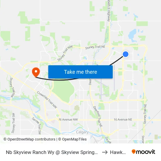 Nb Skyview Ranch Wy @ Skyview Springs Mr North NE to Hawkwood map