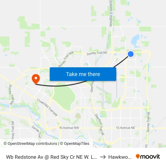 Wb Redstone Av @ Red Sky Cr NE W. Leg to Hawkwood map