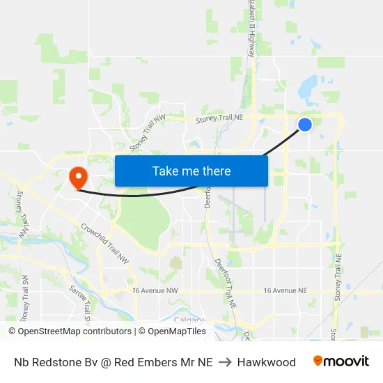 Nb Redstone Bv @ Red Embers Mr NE to Hawkwood map