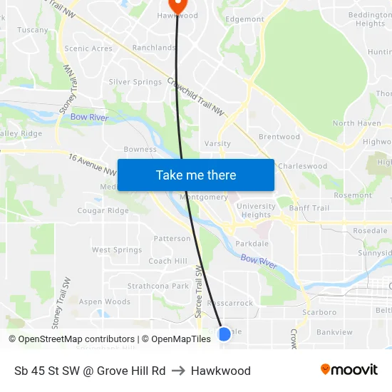 Sb 45 St SW @ Grove Hill Rd to Hawkwood map