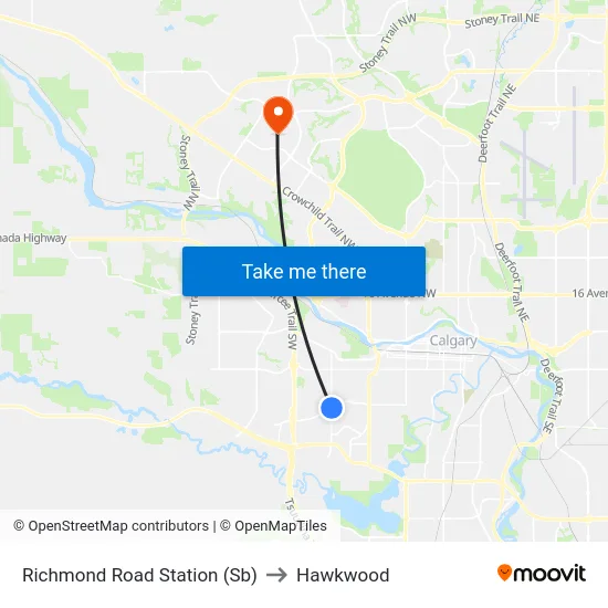 Richmond Road Station (Sb) to Hawkwood map