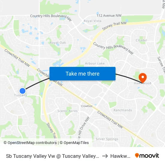 Sb Tuscany Valley Vw @ Tuscany  Valley Ga NW to Hawkwood map
