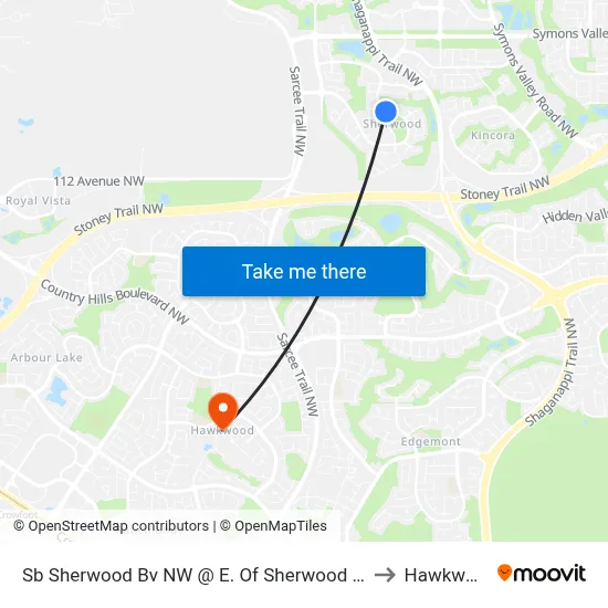 Sb  Sherwood Bv NW @ E. Of Sherwood Li NW to Hawkwood map