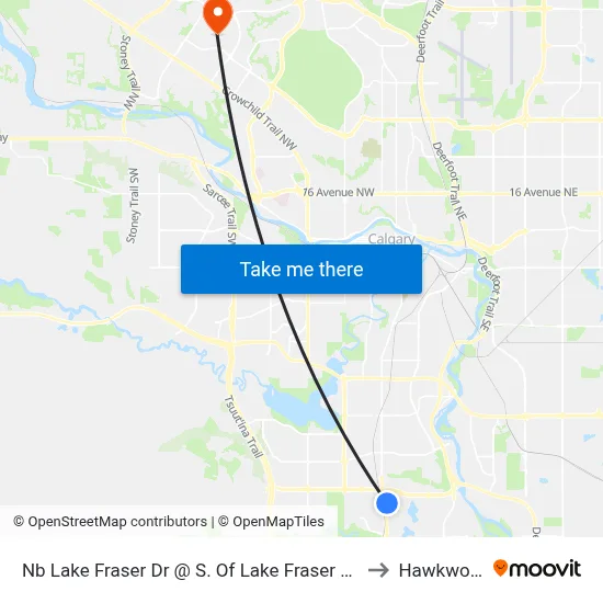 Nb Lake Fraser Dr @ S. Of Lake Fraser Gr SE to Hawkwood map