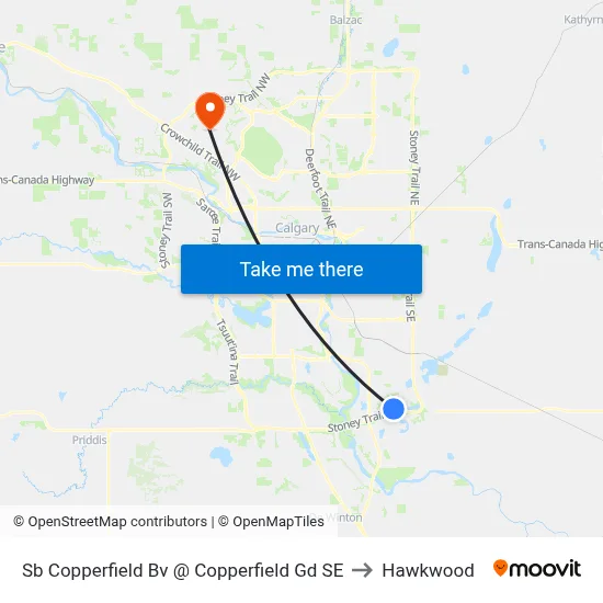 Sb Copperfield Bv @ Copperfield Gd SE to Hawkwood map