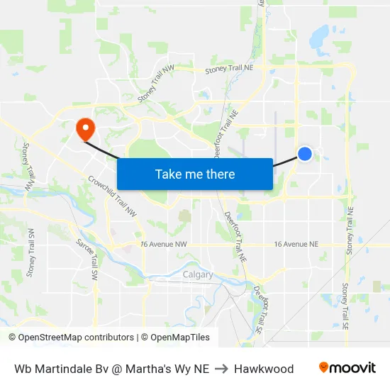 Wb Martindale Bv @ Martha's Wy NE to Hawkwood map