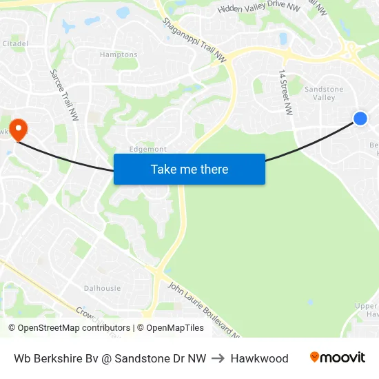 Wb Berkshire Bv @ Sandstone Dr NW to Hawkwood map