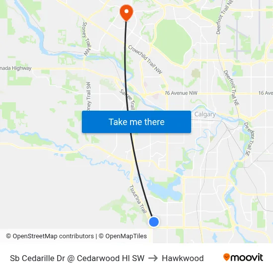 Sb Cedarille Dr @ Cedarwood Hl SW to Hawkwood map