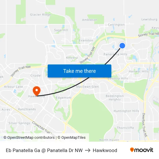 Eb Panatella Ga @ Panatella Dr NW to Hawkwood map