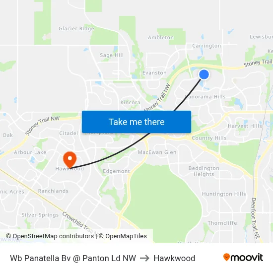 Wb Panatella Bv @ Panton Ld NW to Hawkwood map
