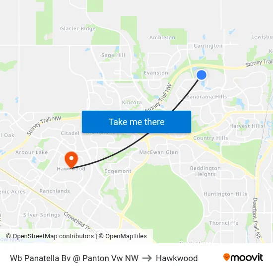 Wb Panatella Bv @ Panton Vw NW to Hawkwood map