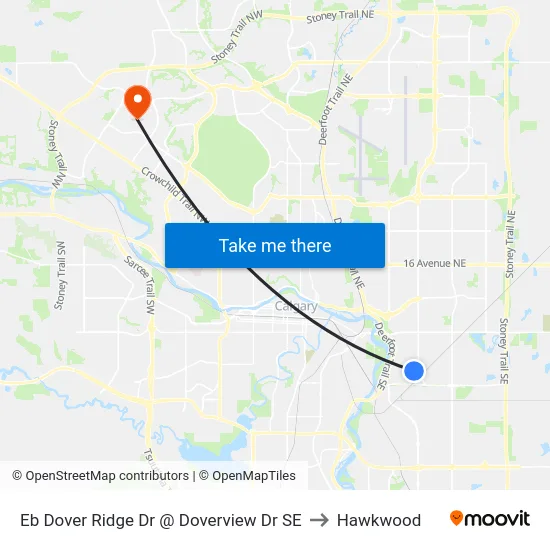 Eb Dover Ridge Dr @ Doverview Dr SE to Hawkwood map