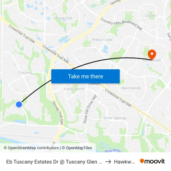 Eb Tuscany Estates Dr @ Tuscany Glen Pa NW to Hawkwood map