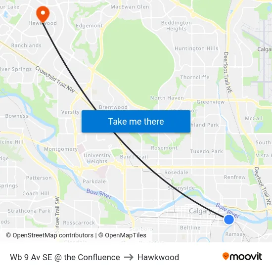 Wb 9 Av SE @ the Confluence to Hawkwood map