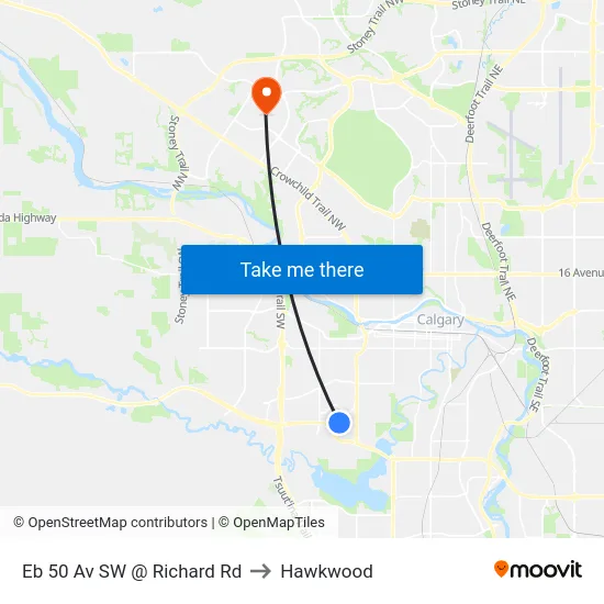 Eb 50 Av SW @ Richard Rd to Hawkwood map