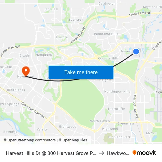 Harvest Hills Dr @ 300 Harvest Grove Pl NE to Hawkwood map