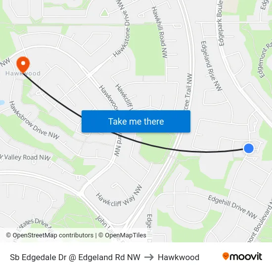 Sb Edgedale Dr @ Edgeland Rd NW to Hawkwood map