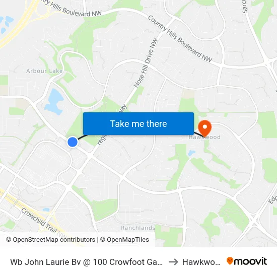 Wb John Laurie Bv @ 100 Crowfoot Ga NW to Hawkwood map