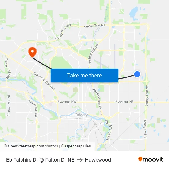 Eb Falshire Dr @ Falton Dr NE to Hawkwood map