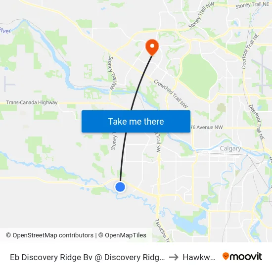 Eb Discovery Ridge Bv @ Discovery Ridge Mr SW to Hawkwood map
