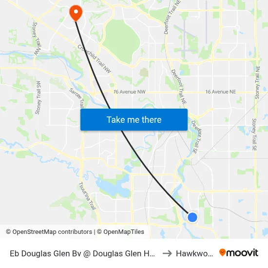 Eb Douglas Glen Bv @ Douglas Glen He SE to Hawkwood map