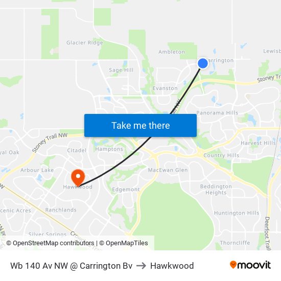 Wb 140 Av NW @ Carrington Bv to Hawkwood map