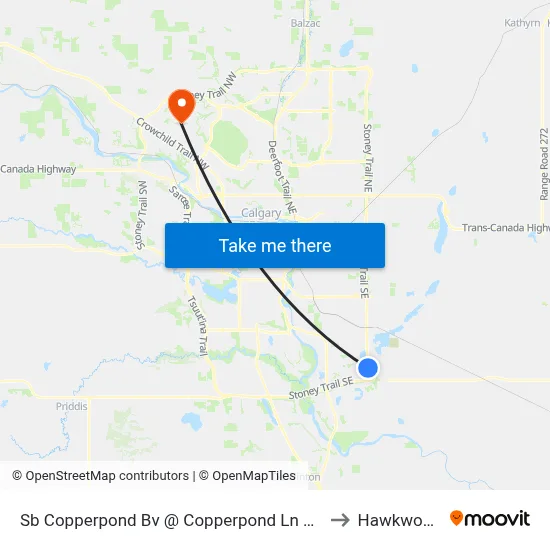 Sb Copperpond Bv @ Copperpond Ln SE to Hawkwood map