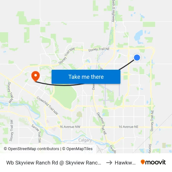 Wb Skyview Ranch Rd @ Skyview Ranch Bv NE to Hawkwood map